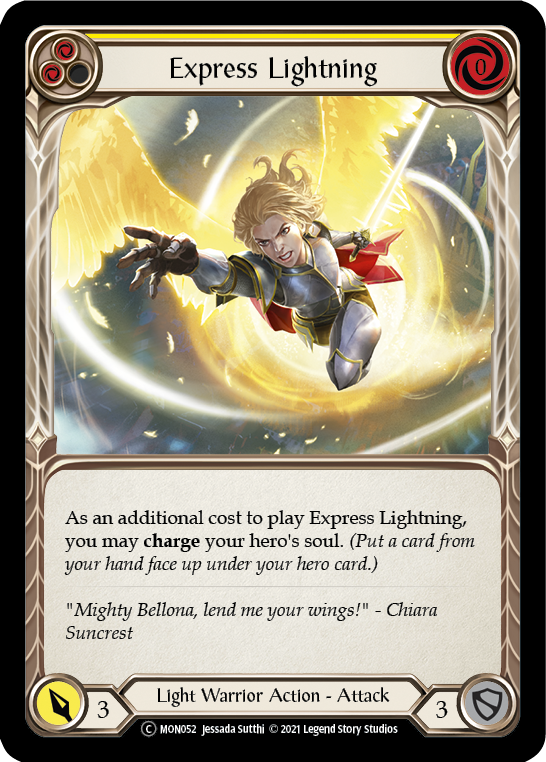 Express Lightning (Yellow) [U-MON052-RF] (Monarch Unlimited)  Unlimited Rainbow Foil | RetroPlay Games