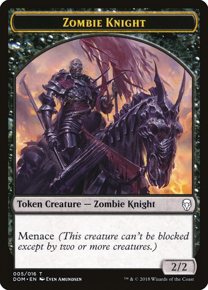 Zombie Knight [Dominaria Tokens] | RetroPlay Games
