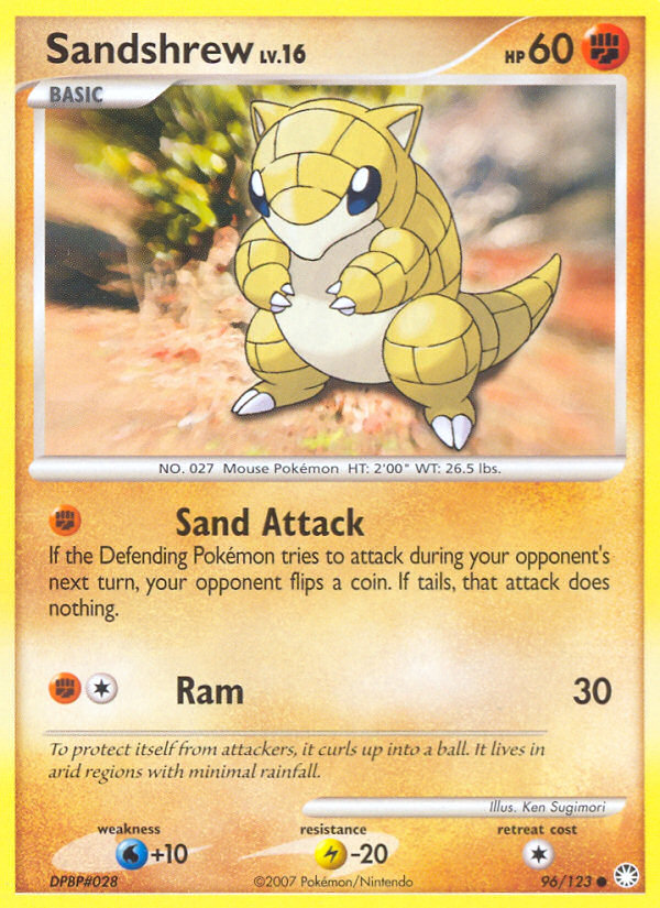 Sandshrew (96/123) [Diamond & Pearl: Mysterious Treasures] | RetroPlay Games