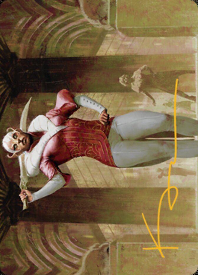 Mage's Attendant Art Card (Gold-Stamped Signature) [Streets of New Capenna Art Series] | RetroPlay Games