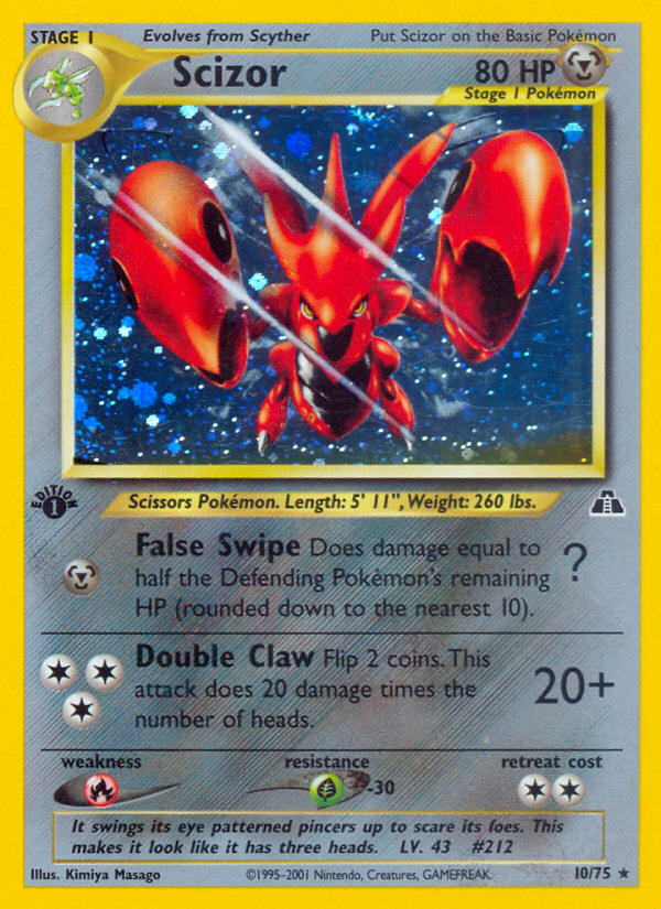 Scizor (10/75) [Neo Discovery 1st Edition] | RetroPlay Games