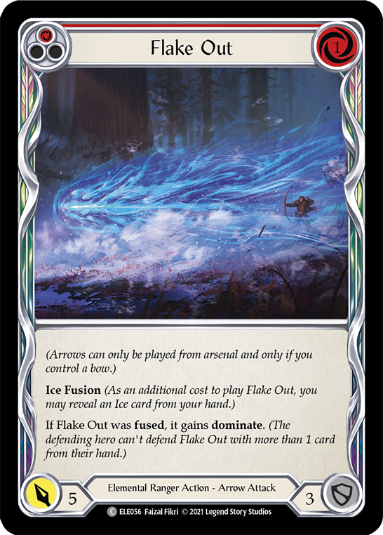 Flake Out (Red) [ELE056] (Tales of Aria)  1st Edition Rainbow Foil | RetroPlay Games