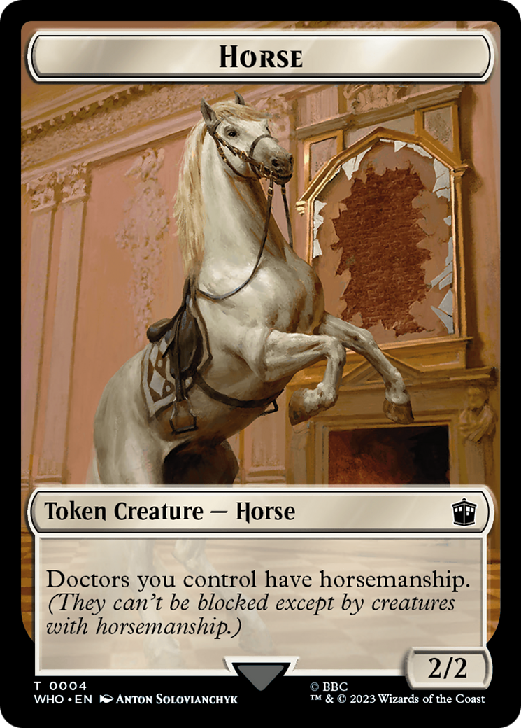 Horse // Clue (0022) Double-Sided Token [Doctor Who Tokens] | RetroPlay Games