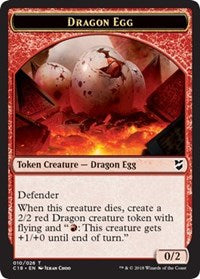 Dragon Egg // Dragon Double-sided Token [Commander 2018 Tokens] | RetroPlay Games