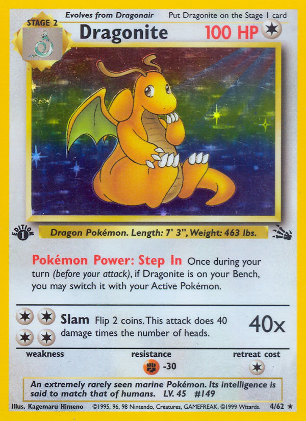 Dragonite (4/62) [Fossil 1st Edition] | RetroPlay Games