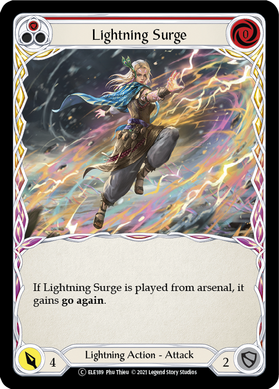 Lightning Surge (Red) [U-ELE189] (Tales of Aria Unlimited)  Unlimited Rainbow Foil | RetroPlay Games