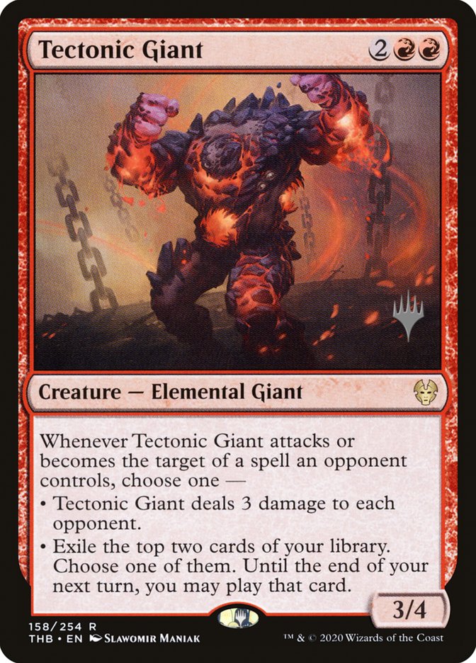 Tectonic Giant (Promo Pack) [Theros Beyond Death Promos] | RetroPlay Games