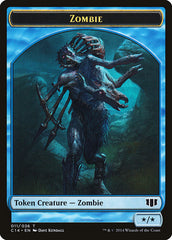 Teferi, Temporal Archmage Emblem // Zombie (011/036) Double-sided Token [Commander 2014 Tokens] | RetroPlay Games