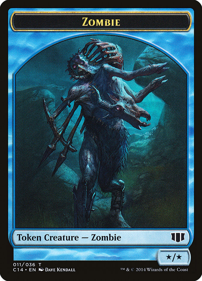 Whale // Zombie (011/036) Double-sided Token [Commander 2014 Tokens] | RetroPlay Games