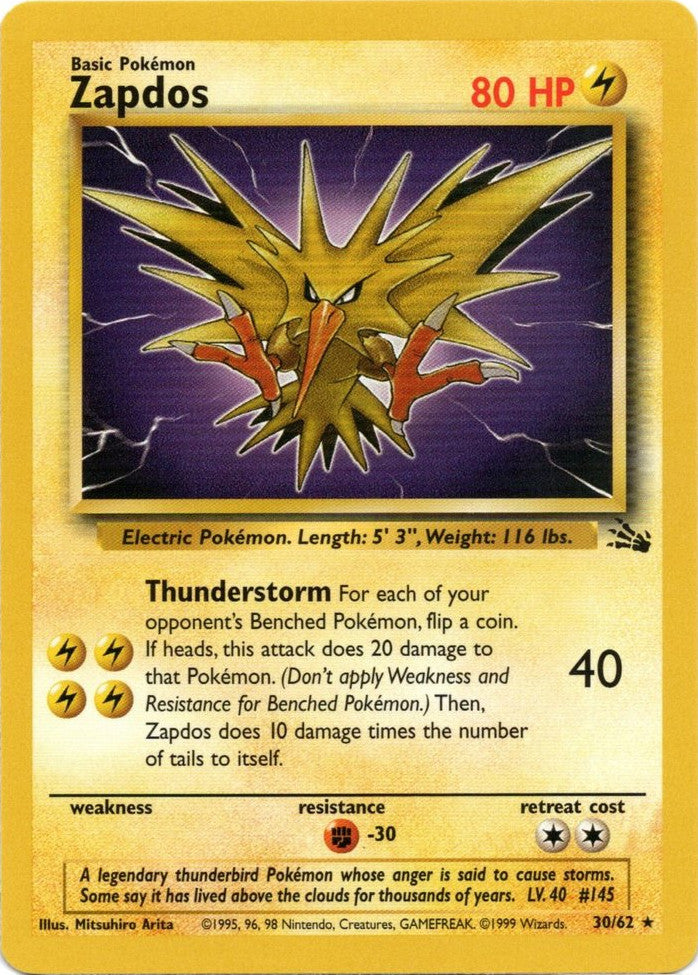 Zapdos (30/62) [Fossil Unlimited] | RetroPlay Games