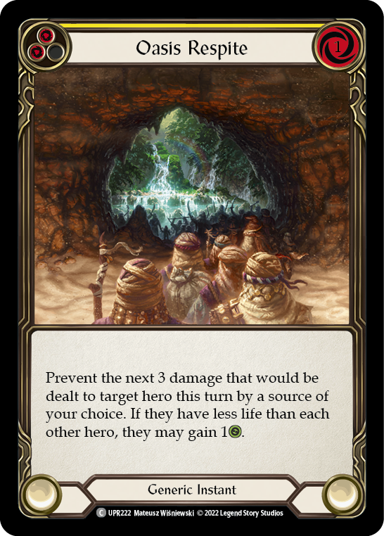 Oasis Respite (Yellow) [UPR222] (Uprising)  Rainbow Foil | RetroPlay Games