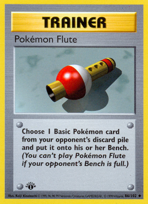 Pokemon Flute (86/102) (Shadowless) [Base Set 1st Edition] | RetroPlay Games