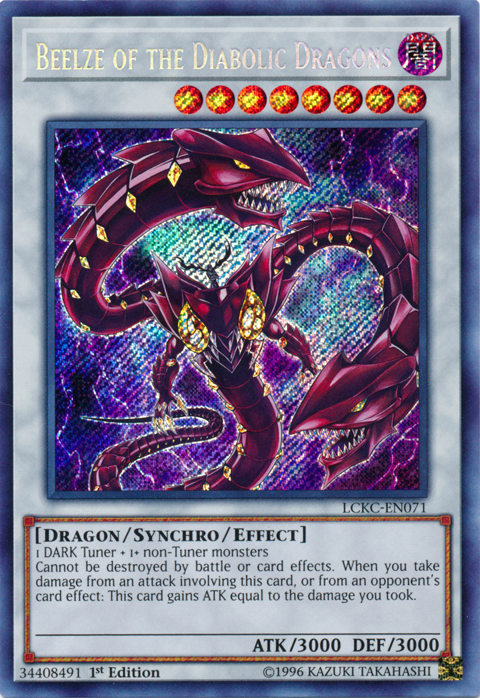 Beelze of the Diabolic Dragons [LCKC-EN071] Secret Rare | RetroPlay Games