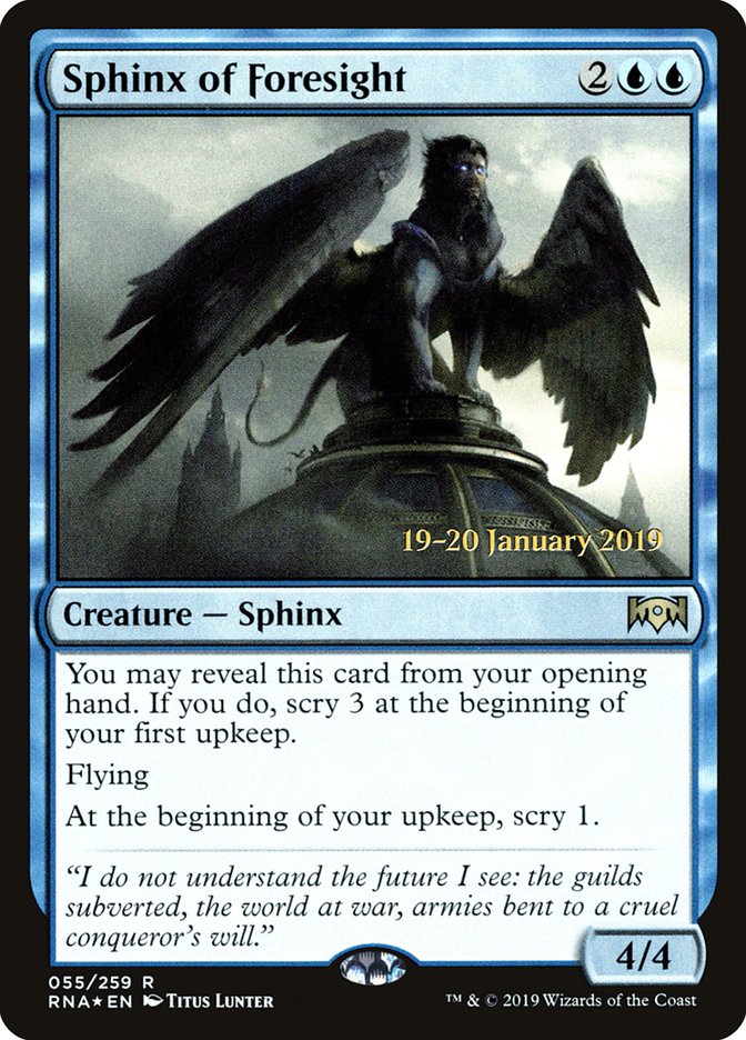 Sphinx of Foresight [Ravnica Allegiance Prerelease Promos] | RetroPlay Games