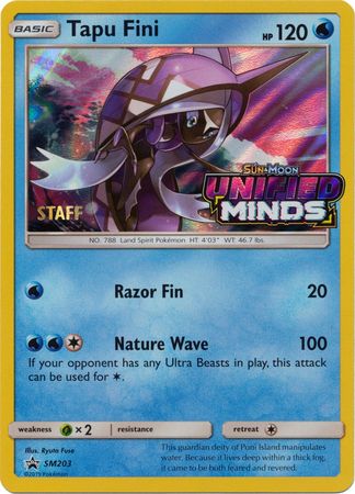 Tapu Fini (SM203) (Staff Prerelease Promo) [Sun & Moon: Black Star Promos] | RetroPlay Games