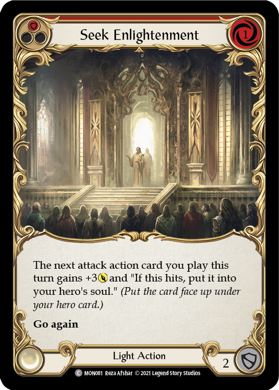 Seek Enlightenment (Red) [MON081-RF] (Monarch)  1st Edition Rainbow Foil | RetroPlay Games