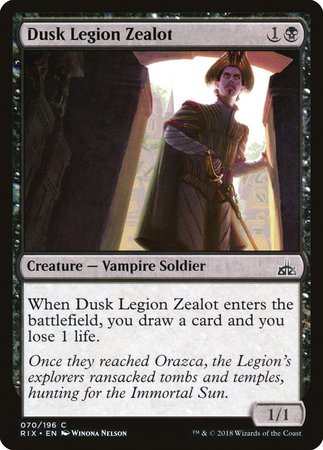 Dusk Legion Zealot [Rivals of Ixalan] | RetroPlay Games