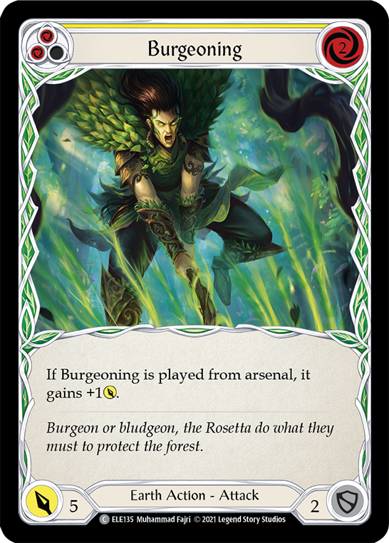 Burgeoning (Yellow) [ELE135] (Tales of Aria)  1st Edition Rainbow Foil | RetroPlay Games