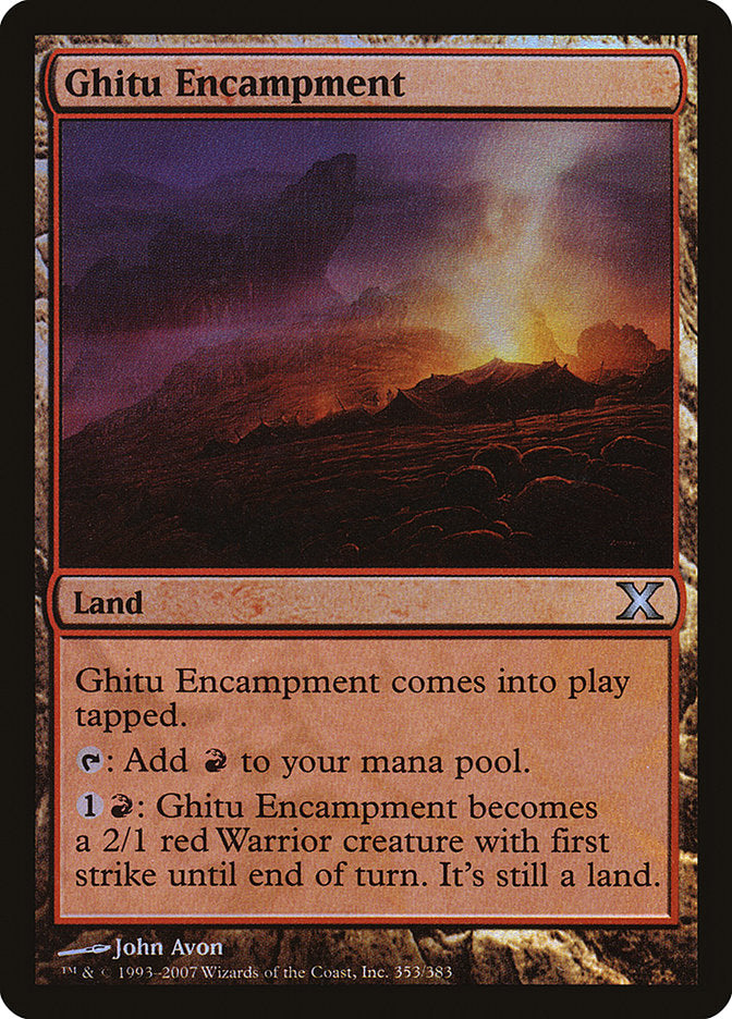 Ghitu Encampment (Premium Foil) [Tenth Edition] | RetroPlay Games