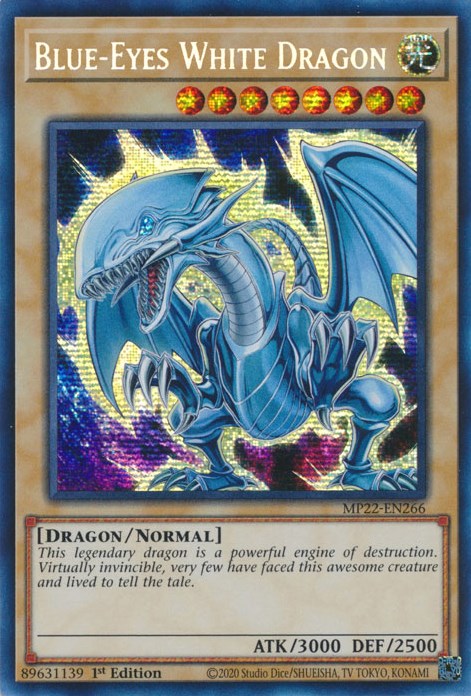 Blue-Eyes White Dragon [MP22-EN266] Prismatic Secret Rare | RetroPlay Games