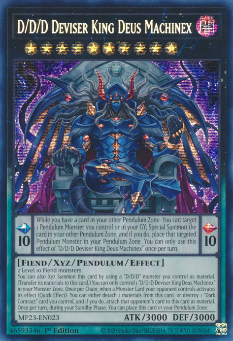 D/D/D Deviser King Deus Machinex [MP23-EN023] Prismatic Secret Rare | RetroPlay Games