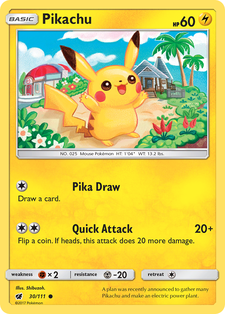 Pikachu (30/111) [Sun & Moon: Crimson Invasion] | RetroPlay Games