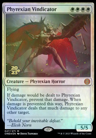 Phyrexian Vindicator [Phyrexia: All Will Be One Prerelease Promos] | RetroPlay Games