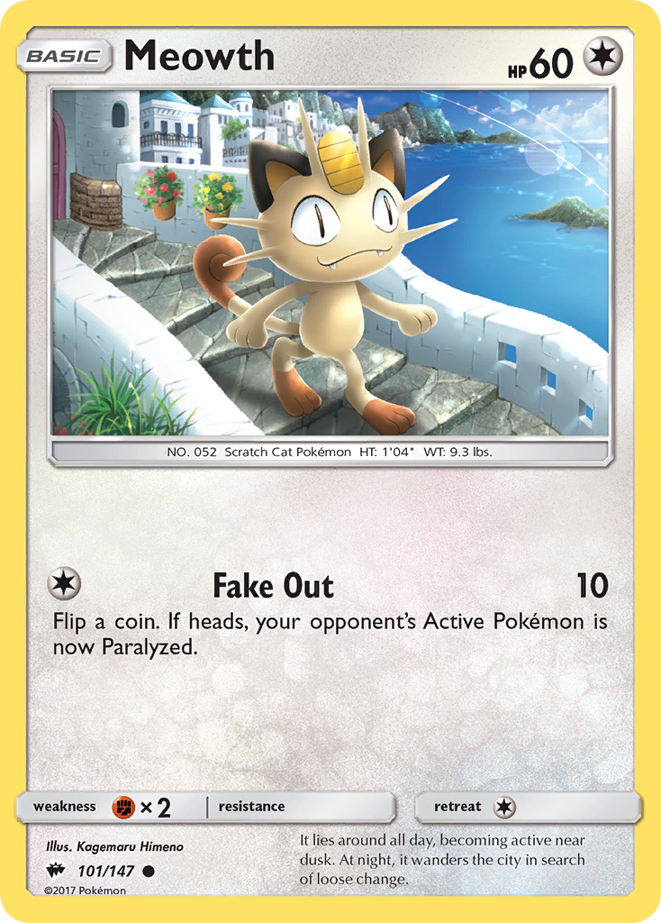 Meowth (101/147) [Sun & Moon: Burning Shadows] | RetroPlay Games