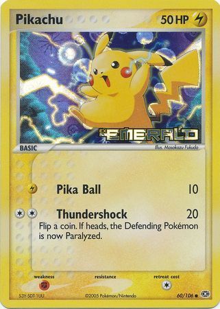 Pikachu (60/106) (Stamped) [EX: Emerald] | RetroPlay Games