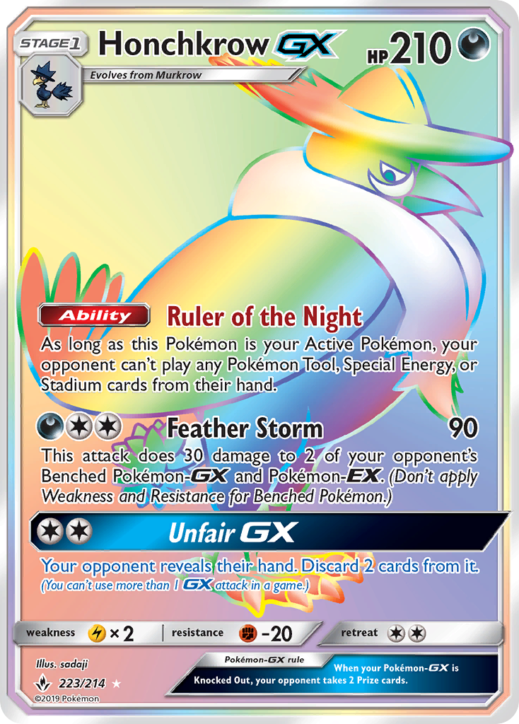 Honchkrow GX (223/214) [Sun & Moon: Unbroken Bonds] | RetroPlay Games