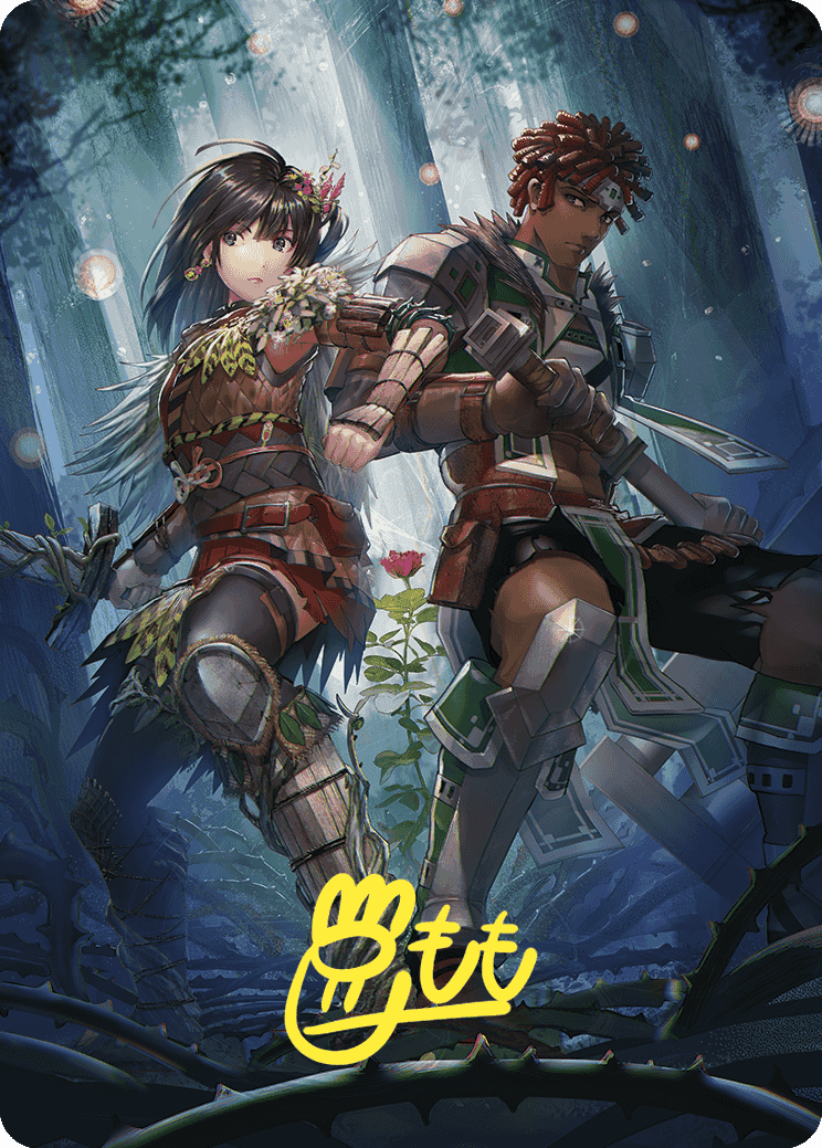 Defense of the Heart Art Card (Gold-Stamped Signature) [Wilds of Eldraine Art Series] | RetroPlay Games