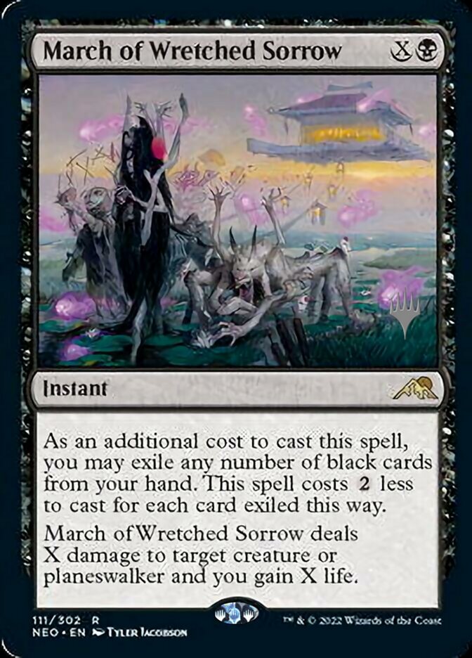 March of Wretched Sorrow (Promo Pack) [Kamigawa: Neon Dynasty Promos] | RetroPlay Games