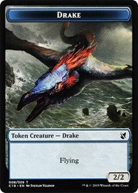 Drake // Human Double-sided Token [Commander 2019 Tokens] | RetroPlay Games