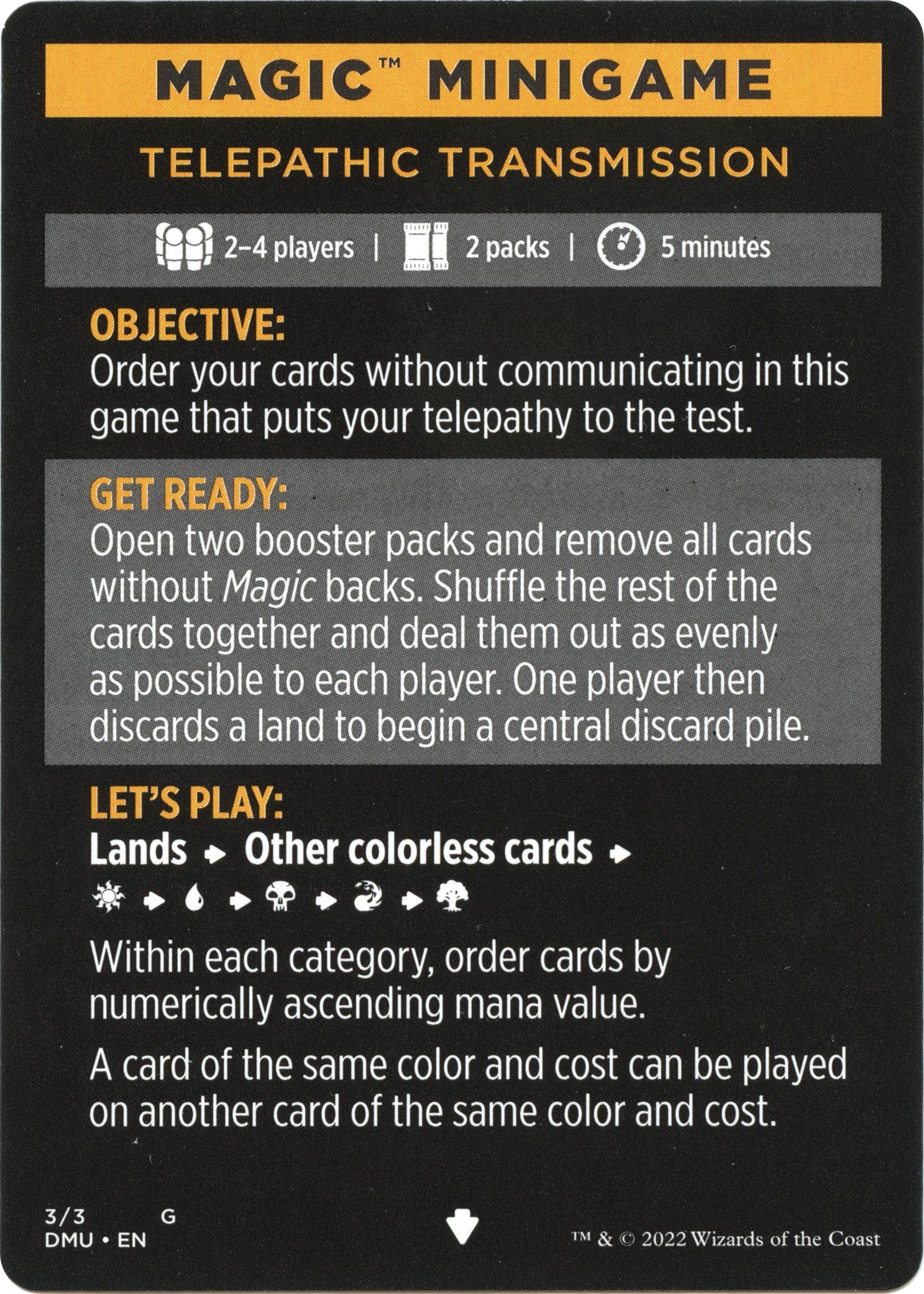 Telepathic Transmission (Magic Minigame) [Dominaria United Minigame] | RetroPlay Games