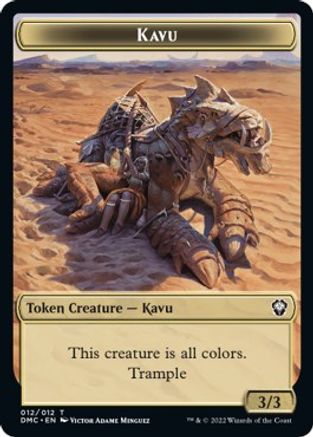 Kavu // Bear Double-sided Token [Dominaria United Commander Tokens] | RetroPlay Games