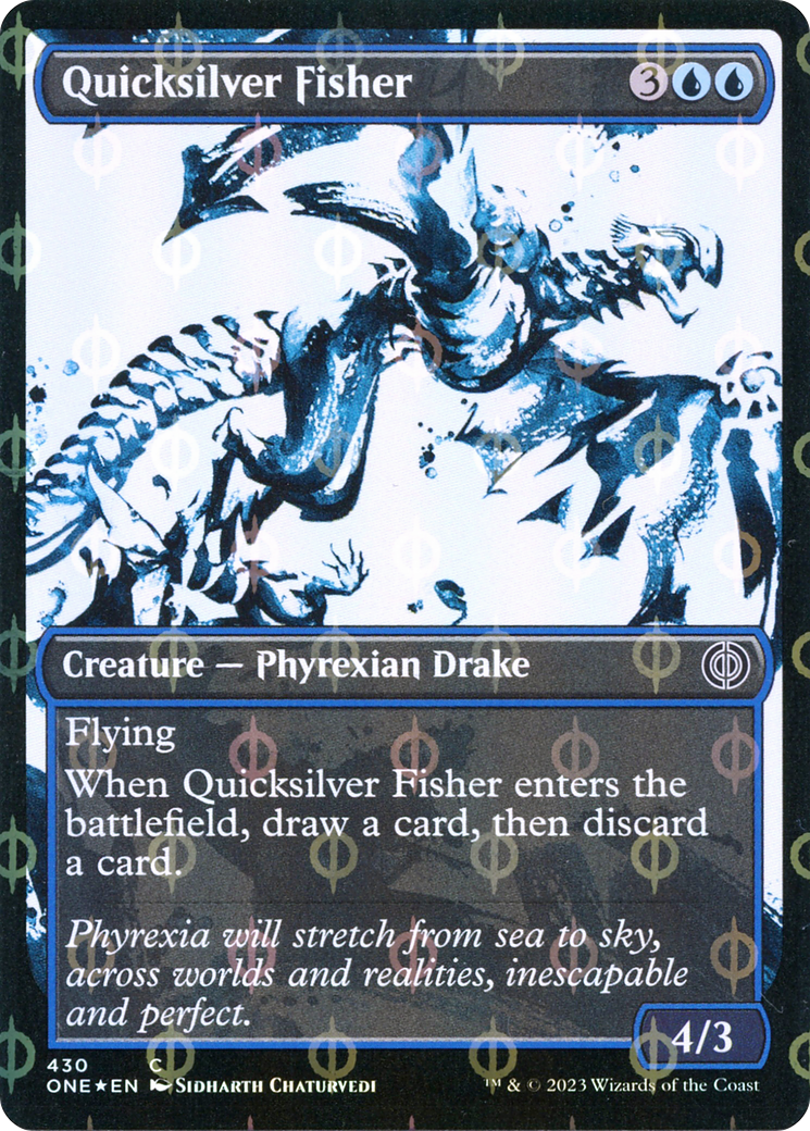 Quicksilver Fisher (Showcase Ichor Step-and-Compleat Foil) [Phyrexia: All Will Be One] | RetroPlay Games