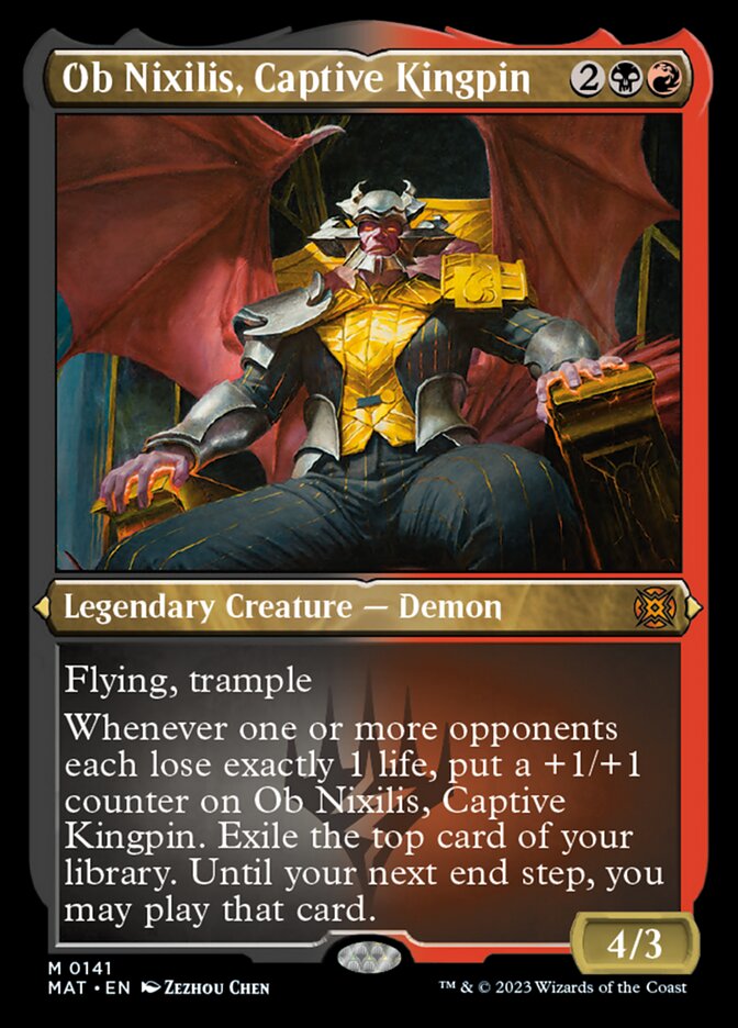 Ob Nixilis, Captive Kingpin (Foil Etched) [March of the Machine: The Aftermath] | RetroPlay Games