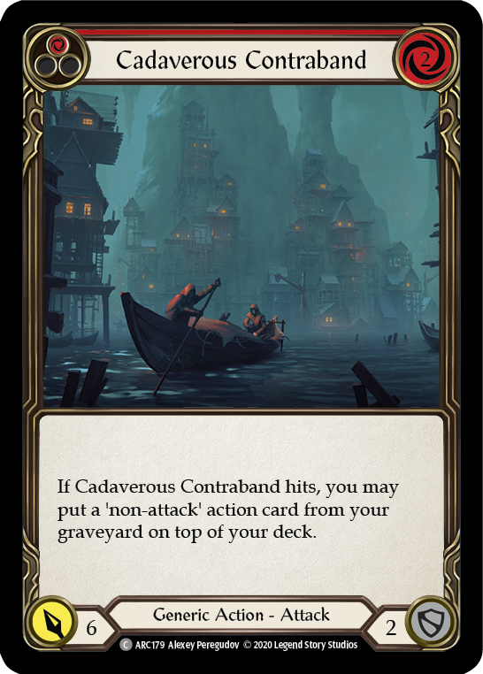 Cadaverous Contraband (Red) [U-ARC179] (Arcane Rising Unlimited)  Unlimited Normal | RetroPlay Games