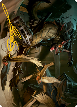 Wing Shredder Art Card (Gold-Stamped Signature) [Innistrad: Midnight Hunt Art Series] | RetroPlay Games