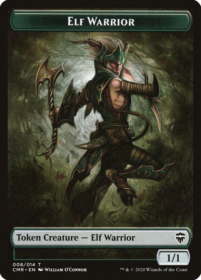 Elf Warrior // Zombie Token [Commander Legends Tokens] | RetroPlay Games