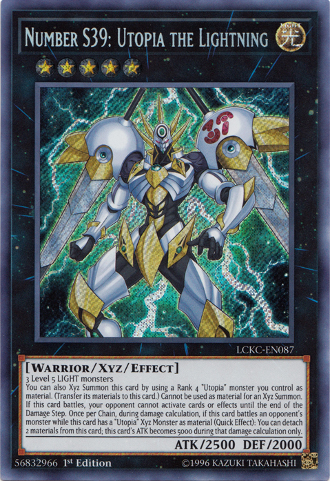 Number S39: Utopia the Lightning [LCKC-EN087] Secret Rare | RetroPlay Games