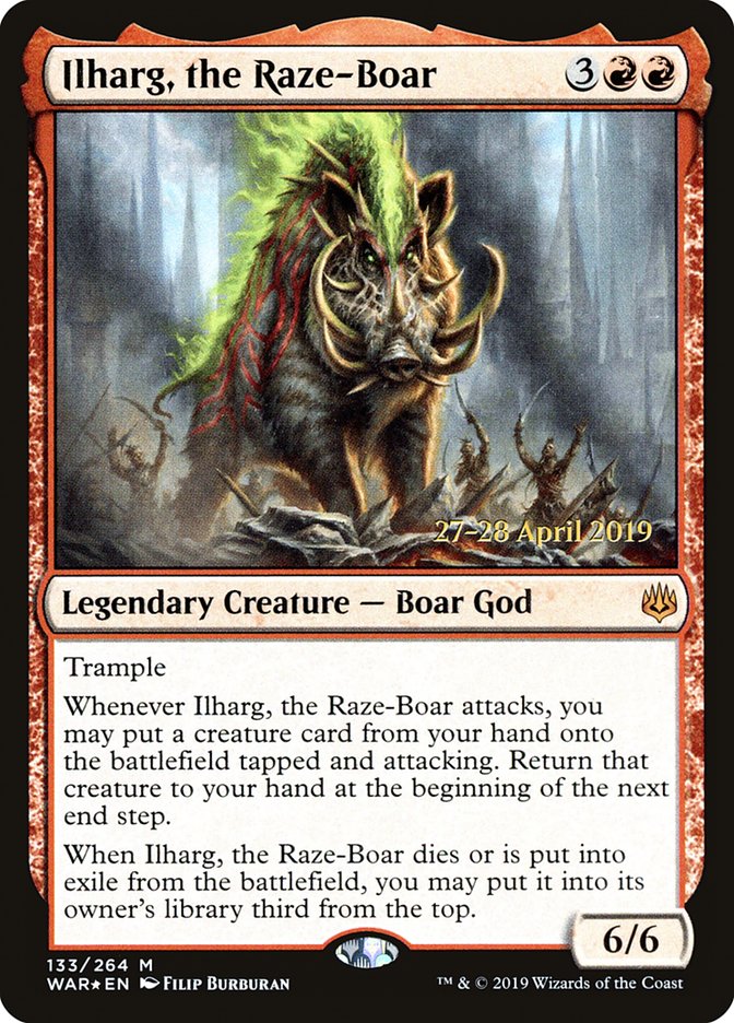 Ilharg, the Raze-Boar  [War of the Spark Prerelease Promos] | RetroPlay Games