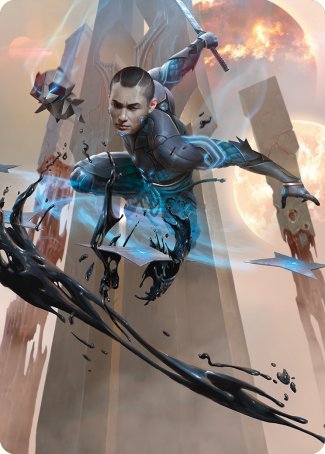 Kaito, Dancing Shadow Art Card [Phyrexia: All Will Be One Art Series] | RetroPlay Games