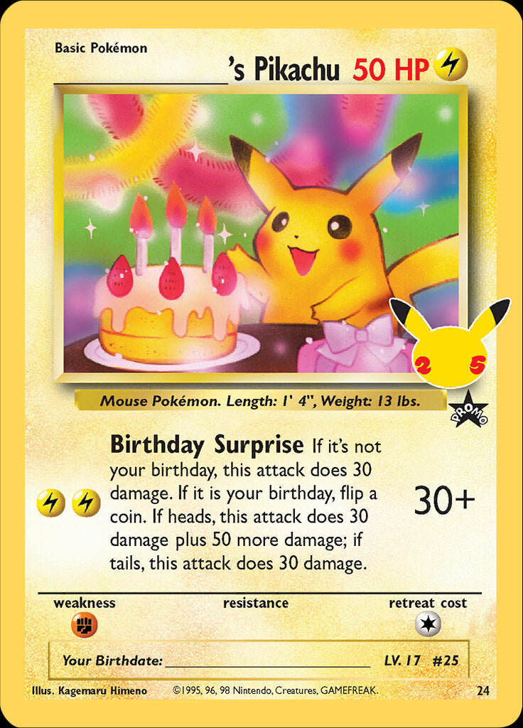 _____'s Pikachu (24) [Celebrations: 25th Anniversary - Classic Collection] | RetroPlay Games