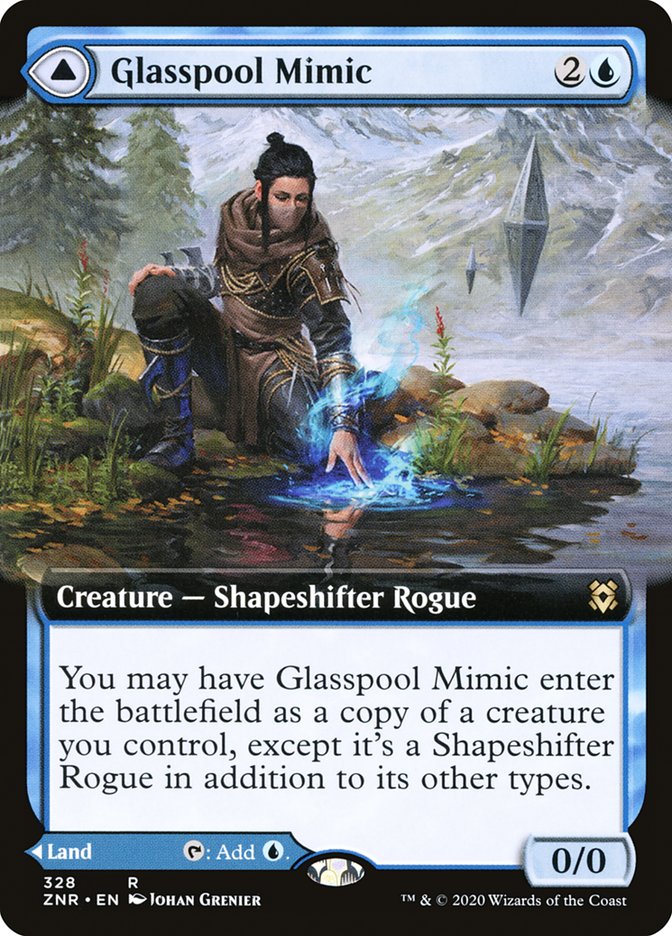 Glasspool Mimic // Glasspool Shore (Extended Art) [Zendikar Rising] | RetroPlay Games