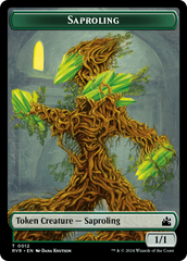 Saproling // Dragon Double-Sided Token [Ravnica Remastered Tokens] | RetroPlay Games