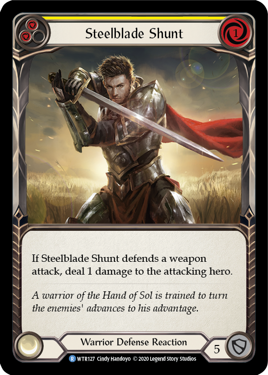 Steelblade Shunt (Yellow) [U-WTR127] (Welcome to Rathe Unlimited)  Unlimited Rainbow Foil | RetroPlay Games
