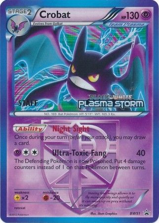 Crobat Team Plasma (BW51) (Staff Prerelease Promo) [Black & White: Black Star Promos] | RetroPlay Games