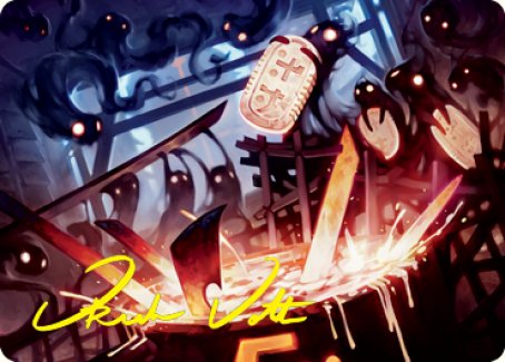 Smoke Spirits' Aid Art Card (Gold-Stamped Signature) [Kamigawa: Neon Dynasty Art Series] | RetroPlay Games
