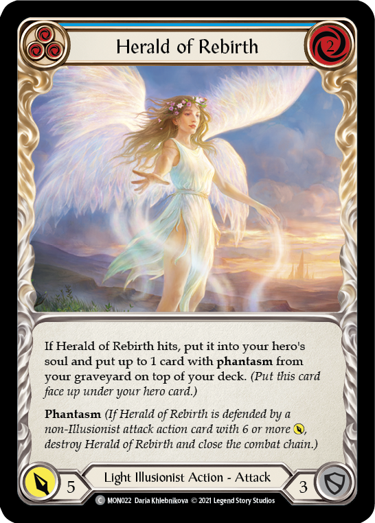 Herald of Rebirth (Blue) [MON022] (Monarch)  1st Edition Normal | RetroPlay Games